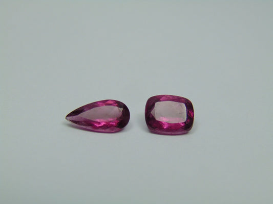 3.45ct Rubellite 11x6mm 9x7mm