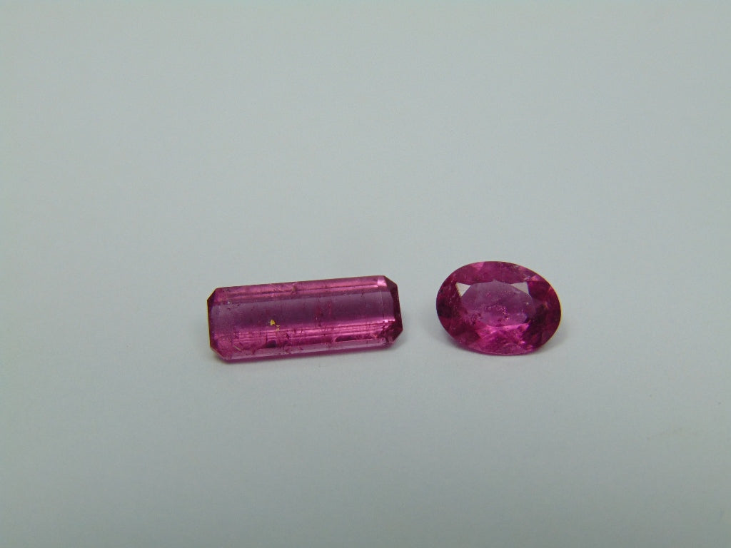 2.30ct Rubellite 12x4mm 8x6mm