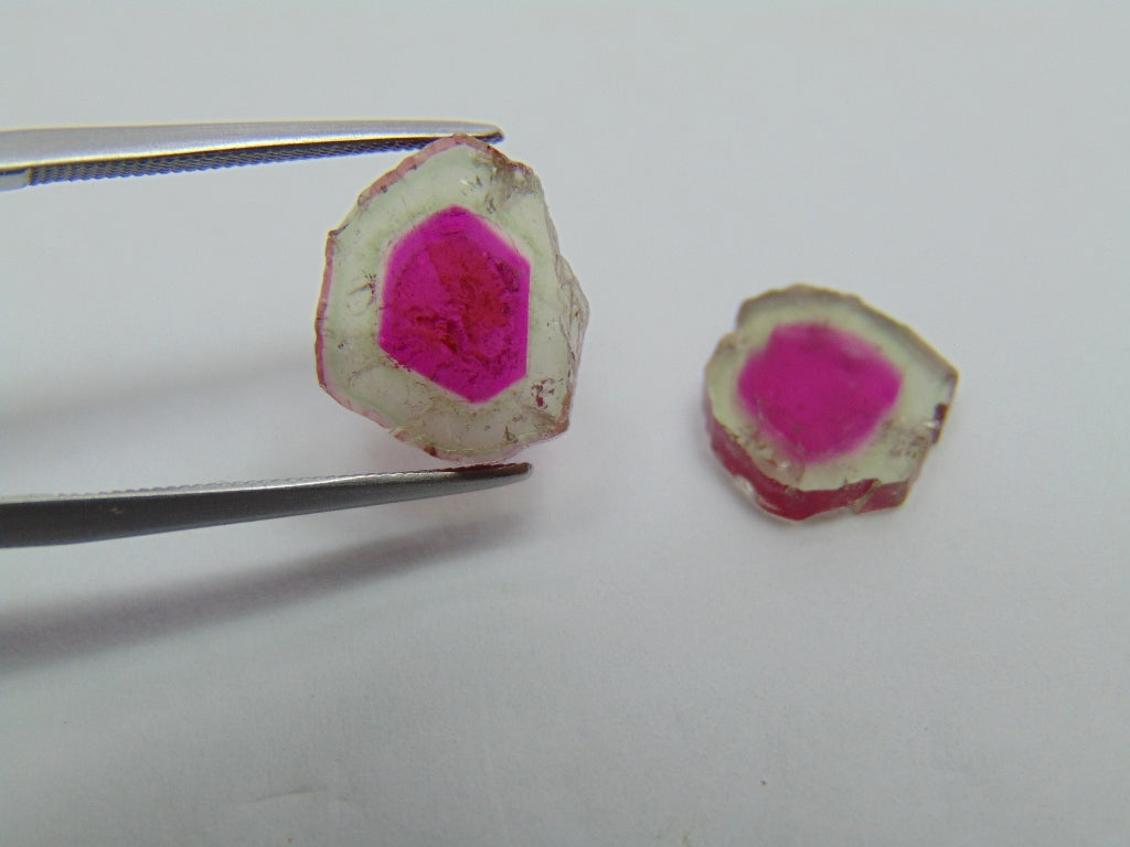7.15ct Watermelon Tourmaline 13x11 11x10mm