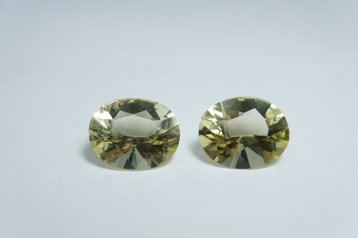 7.40ct Green gold pair 12x10mm