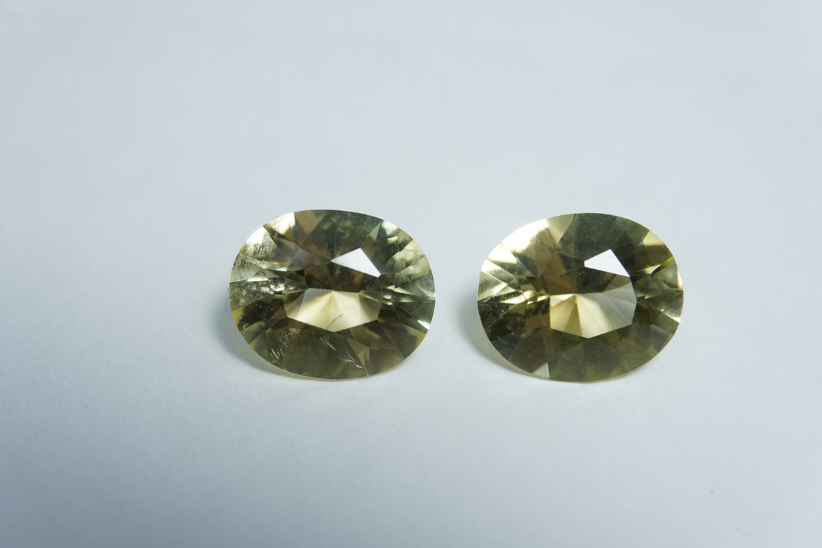 7.40ct Green gold pair 12x10mm