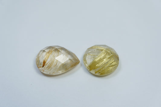 12.89ct Rutiles 15x12mm / 12mm