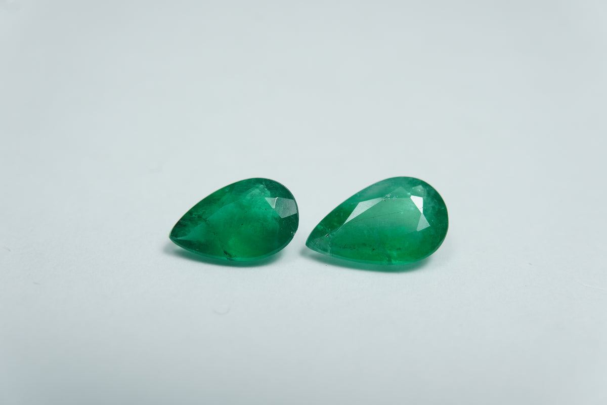 1.95ct Emeralds 10x6mm / 9x5mm