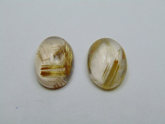 25.40ct Rutile Pair 18x13mm