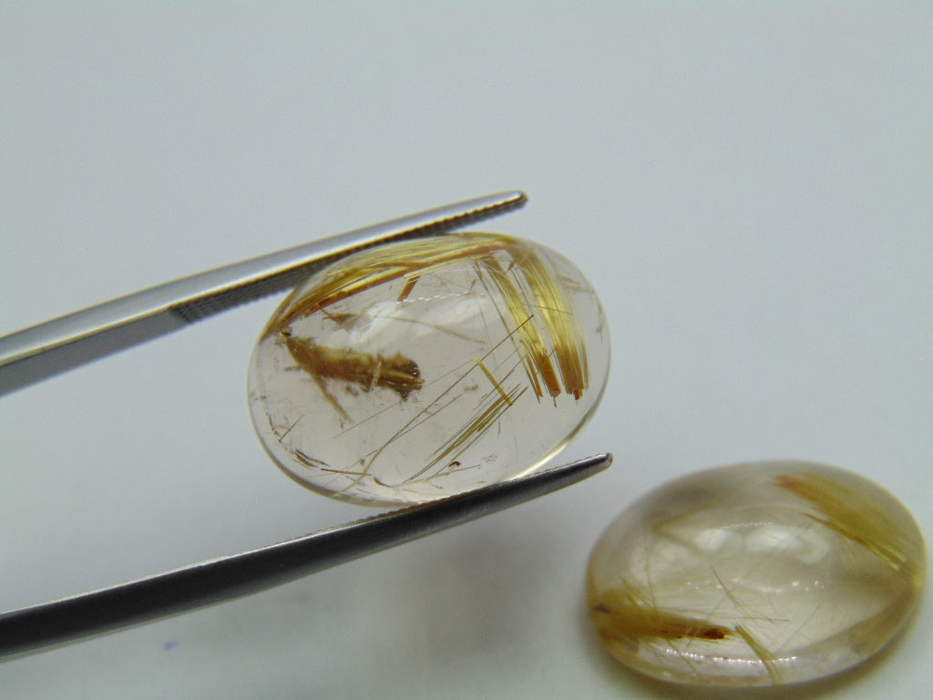 25.40ct Rutile Pair 18x13mm