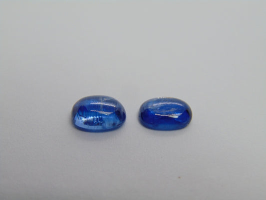 3.73ct Cianite Cabochon Pair 8x6mm