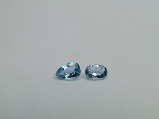 1.14ct Aquamarine 7x5mm 6x4mm