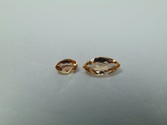 1.72ct Imperial Topaz 5x4mm 9x5mm