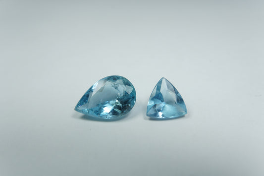 2.90ct Aquamarines 11x8mm / 7mm