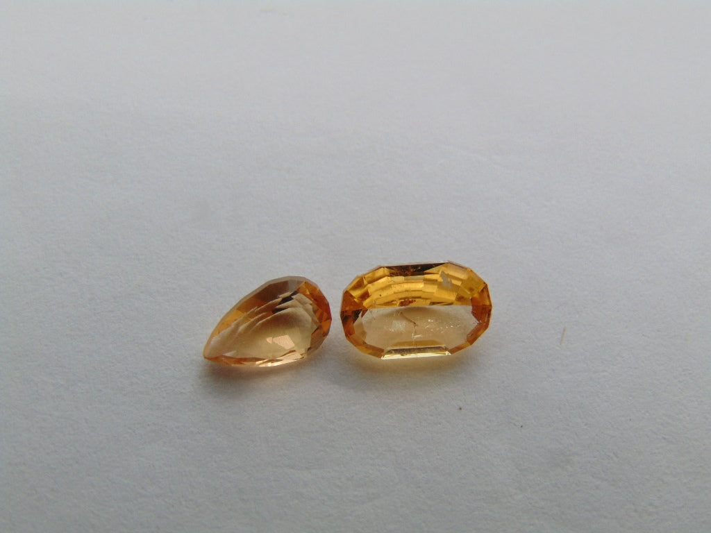 2.10ct Imperial Topaz 7x5mm 8x5mm
