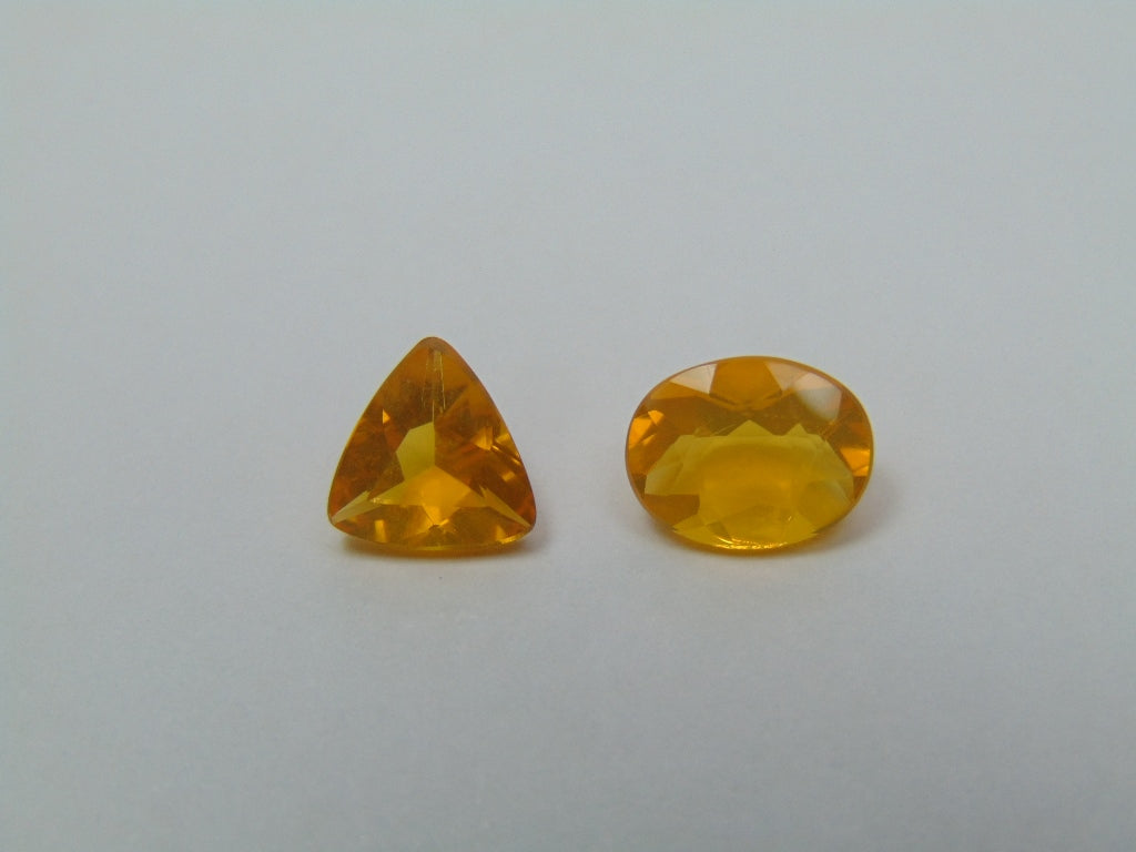 2.08ct Fire Opal 8mm 9x7mm