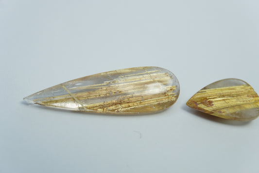 18.10ct Rutiles 34x11mm / 17x12mm