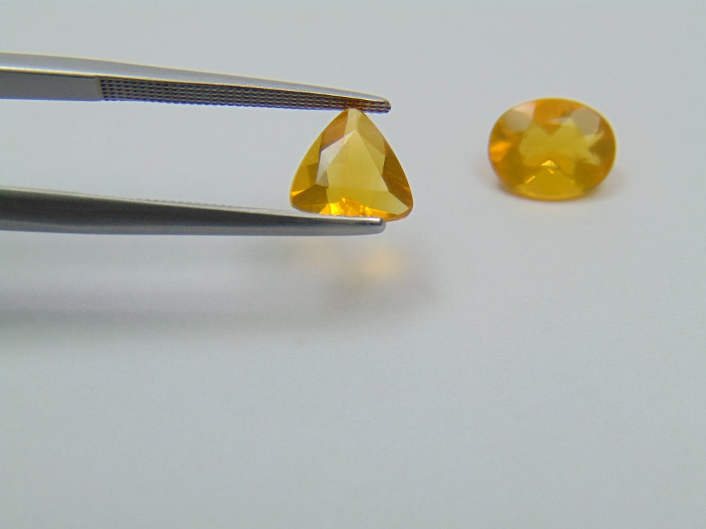 2.08ct Fire Opal 8mm 9x7mm
