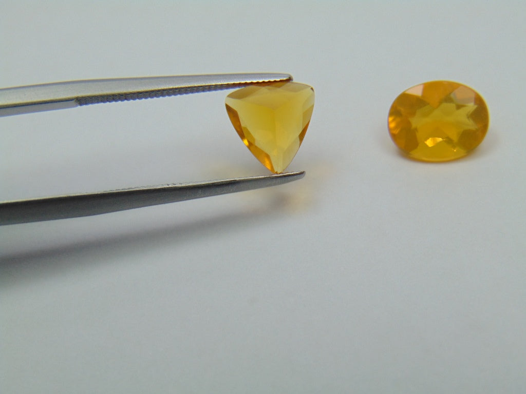 2.08ct Fire Opal 8mm 9x7mm