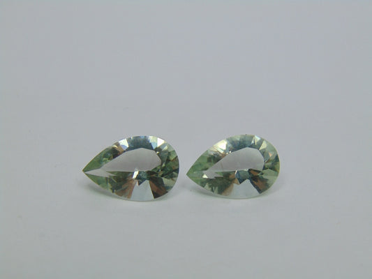 9.55ct Prasiolite Pair 15x10mm