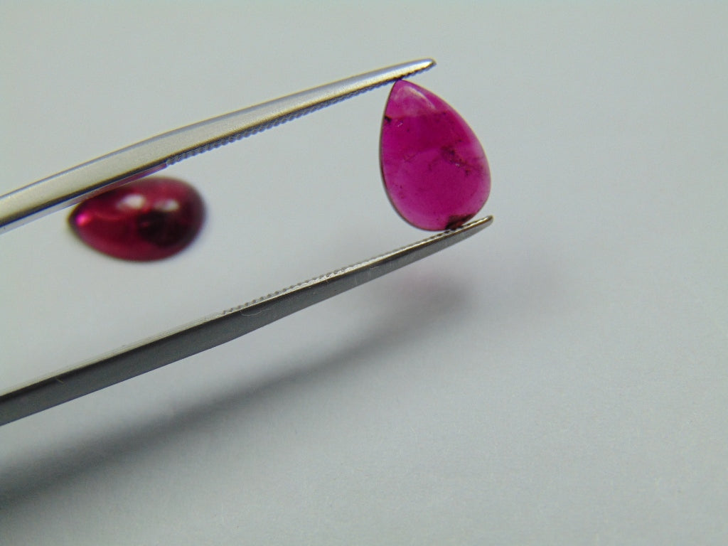 4.20ct Tourmaline Cabochon 11x7mm 9x7mm
