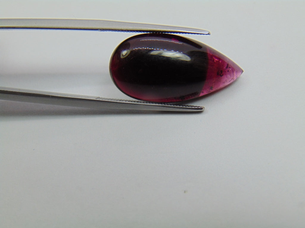 12.25ct Tourmaline Cabochon Bicolor 23x11mm