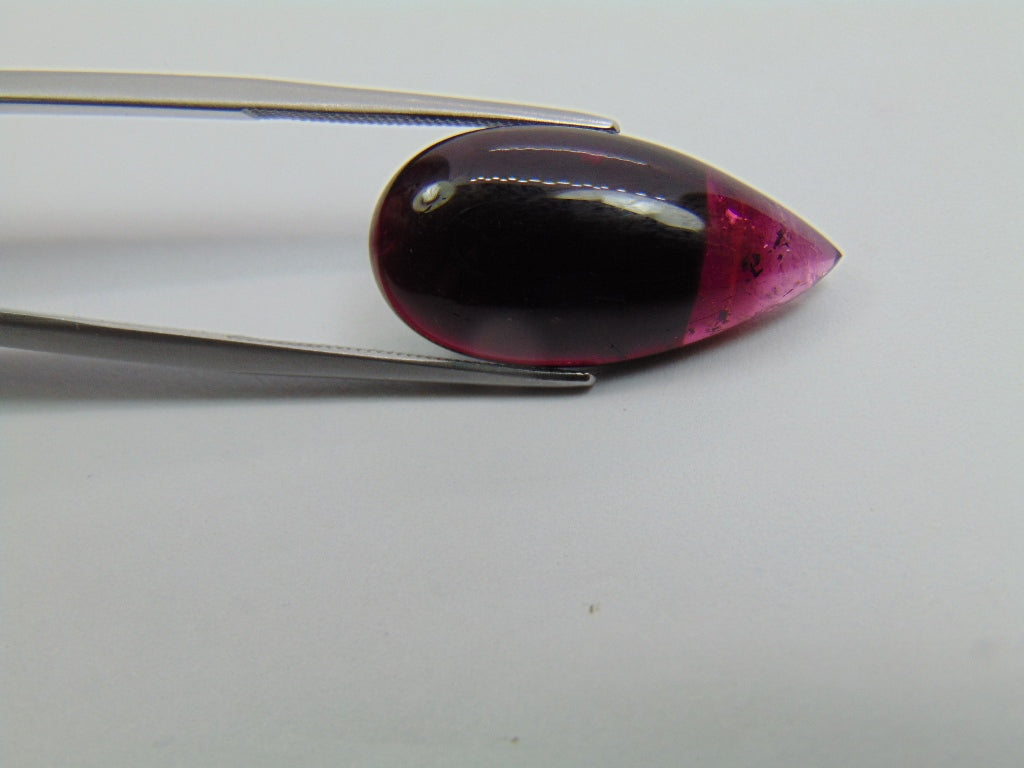 12.25ct Tourmaline Cabochon Bicolor 23x11mm