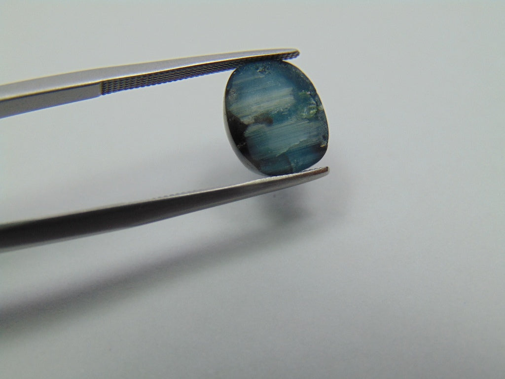 6ct Tourmaline Cabochon With Stripe 11x9mm