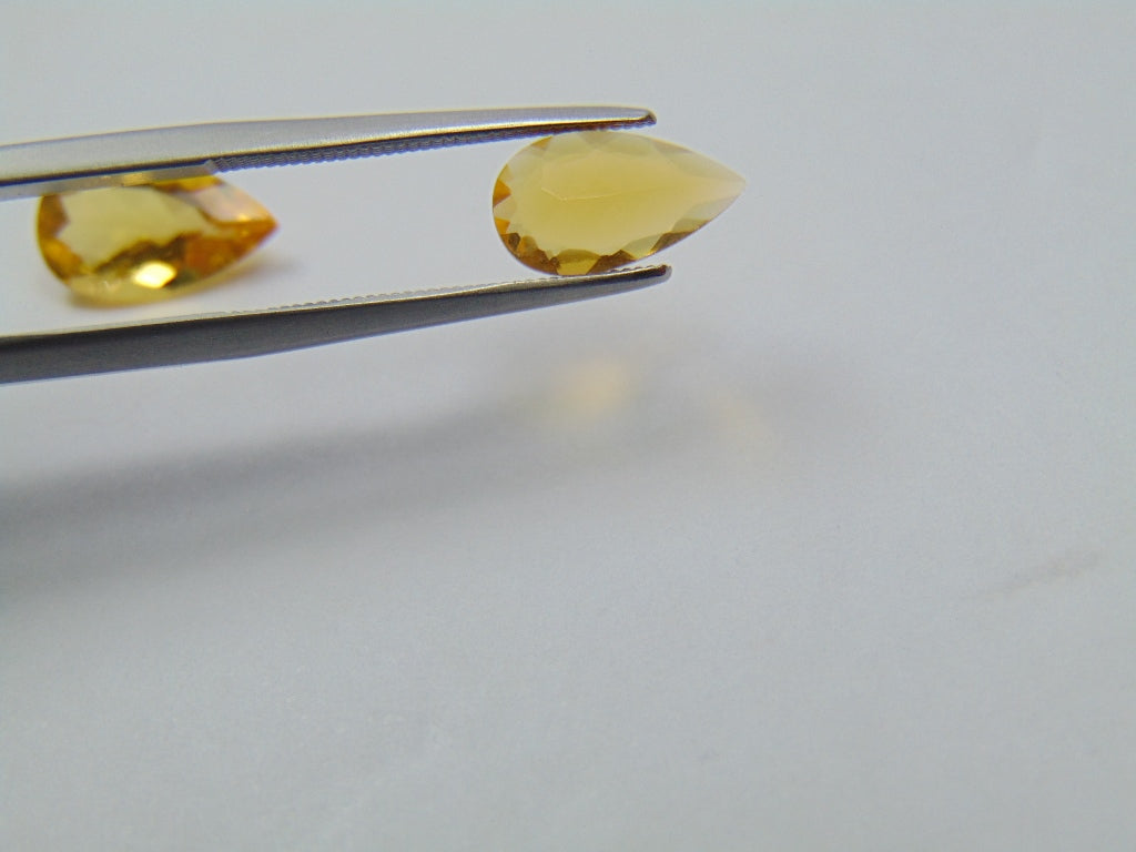 2.50ct Fire Opal 12x7mm 11x6mm