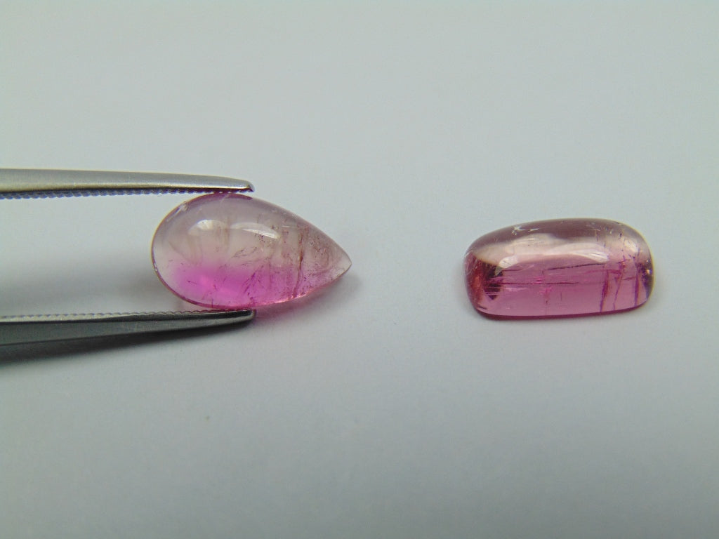 4.45ct Tourmalines Bicolor Cabochon 11x6mm