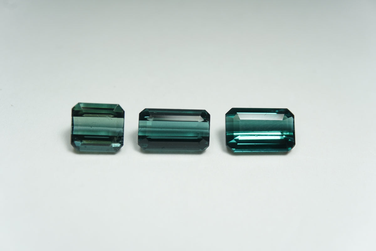3.65ct Tourmalines 8x5mm / 8x4.5mm / 5.5x5mm