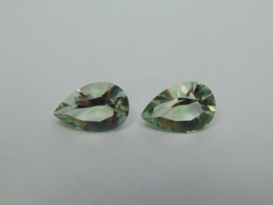 9.20ct Prasiolite Pair 15x10mm