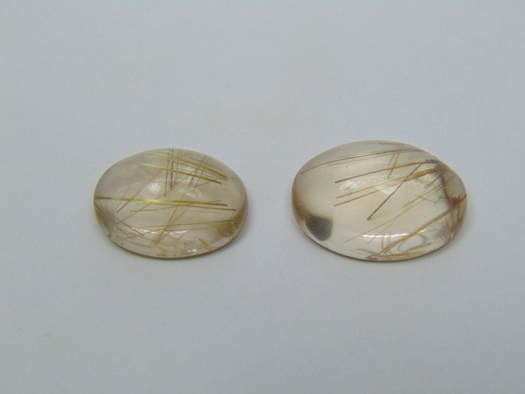 24.60ct Rutile Cabochon 17x13mm 19x14mm