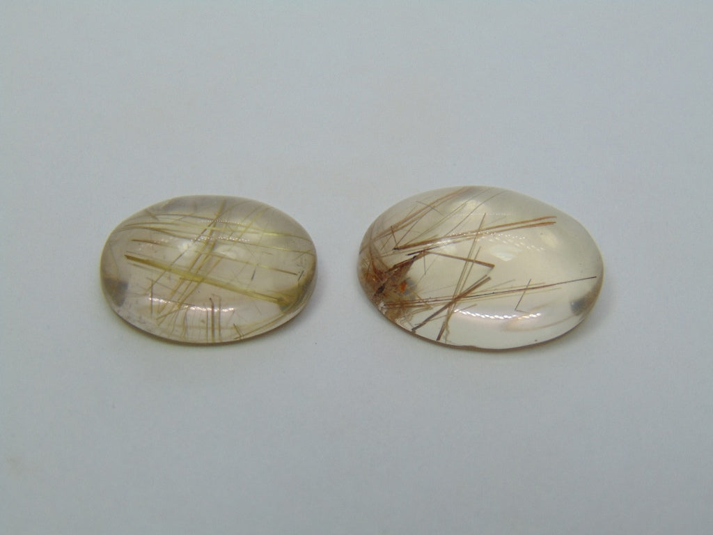 24.60ct Rutile Cabochon 17x13mm 19x14mm