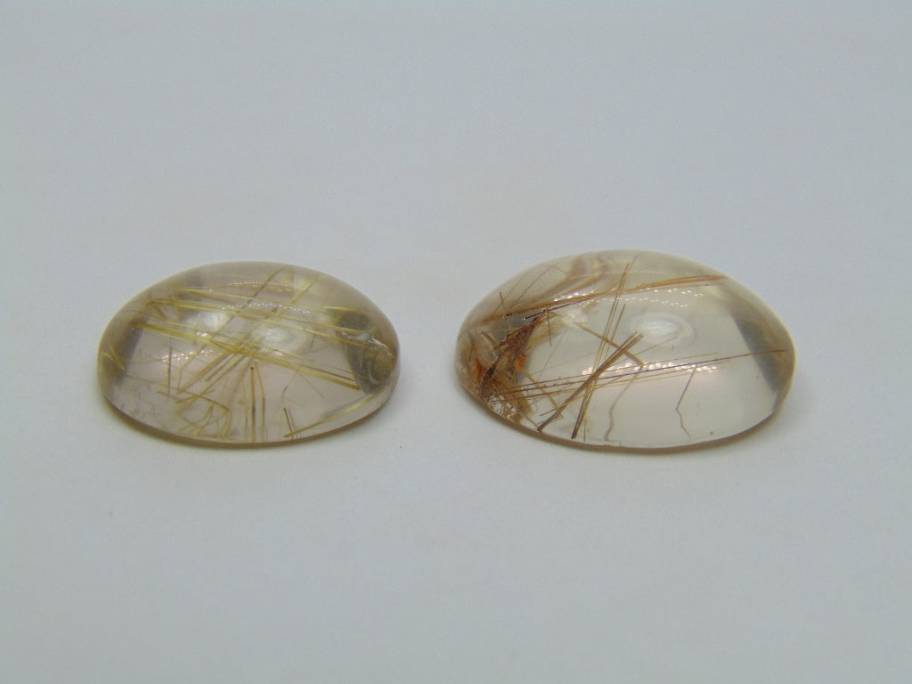 24.60ct Rutile Cabochon 17x13mm 19x14mm