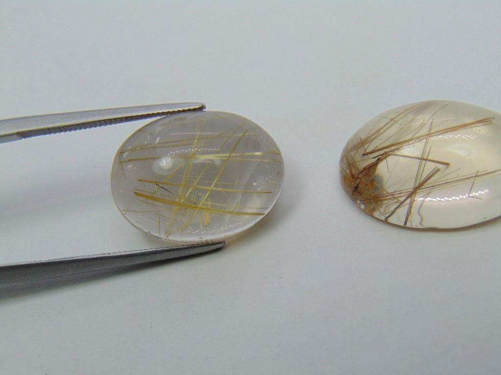 24.60ct Rutile Cabochon 17x13mm 19x14mm