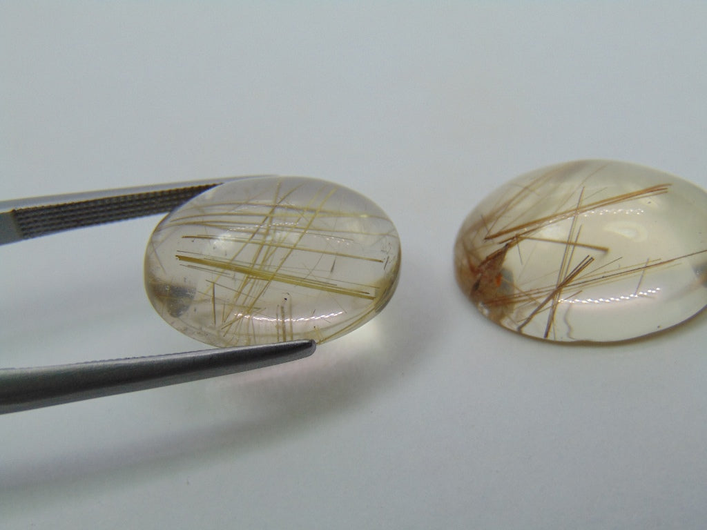 24.60ct Rutile Cabochon 17x13mm 19x14mm