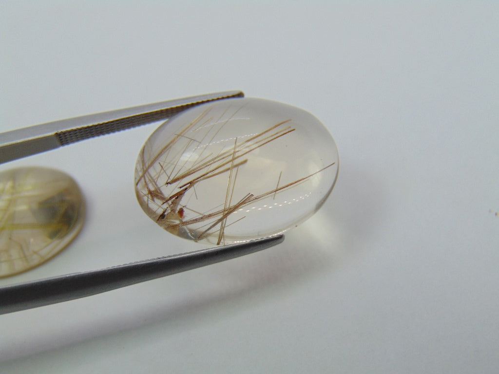 24.60ct Rutile Cabochon 17x13mm 19x14mm