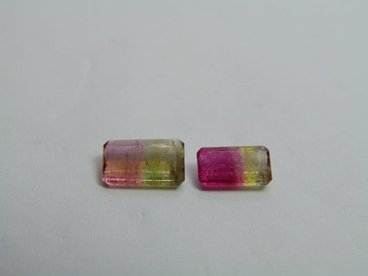 2.25ct Tourmaline Bicolor 9x6mm 8x5mm