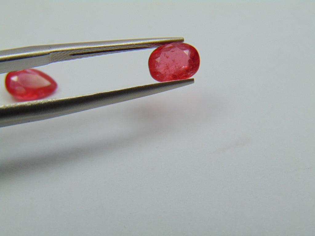 1.85t Rhodonite 8x4mm 6x5mm