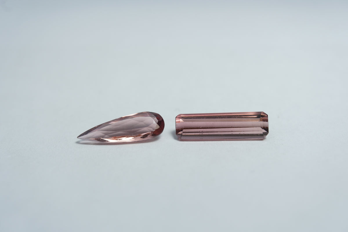 2.18ct Tourmalines 12x3mm / 11x4mm