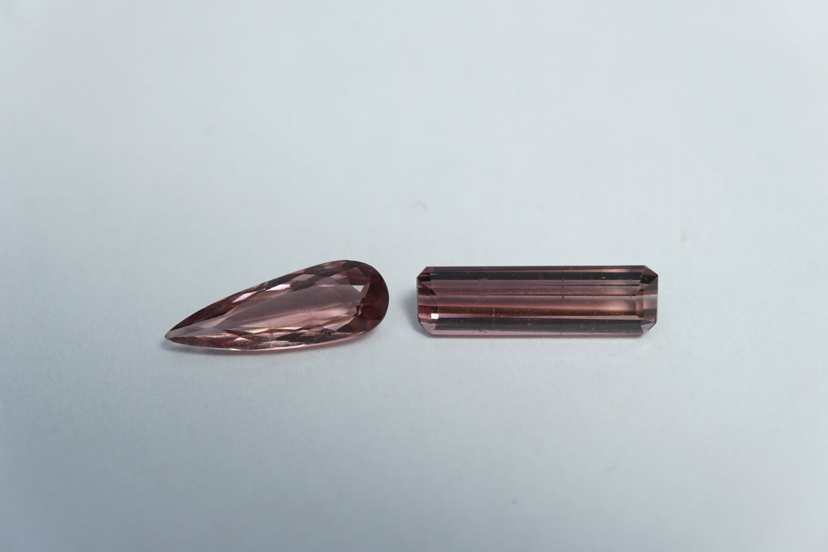 2.18ct Tourmalines 12x3mm / 11x4mm