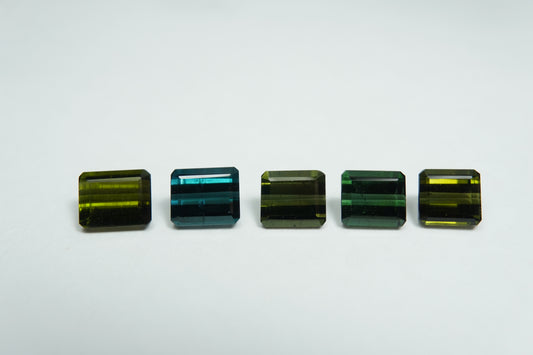 6.65ct Tourmalines 7x5.5mm / 6x5.5mm / 6x5mm / 6x5mm / 5.5x5mm