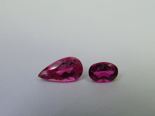 2.10ct Rubellite 11x6mm 7x5mm