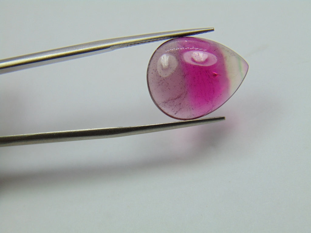7.85ct Tourmaline Cabochon Tricolor 17x14mm