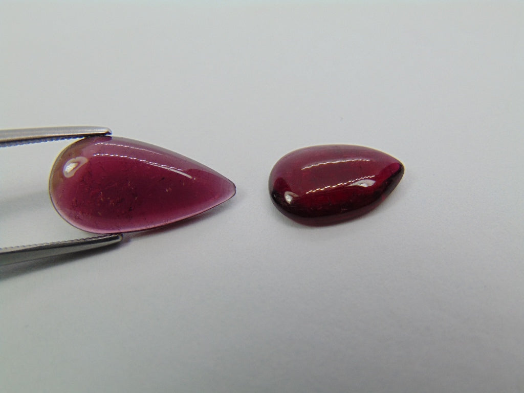 4.90ct Tourmaline Cabochon 16x8mm 11x8mm