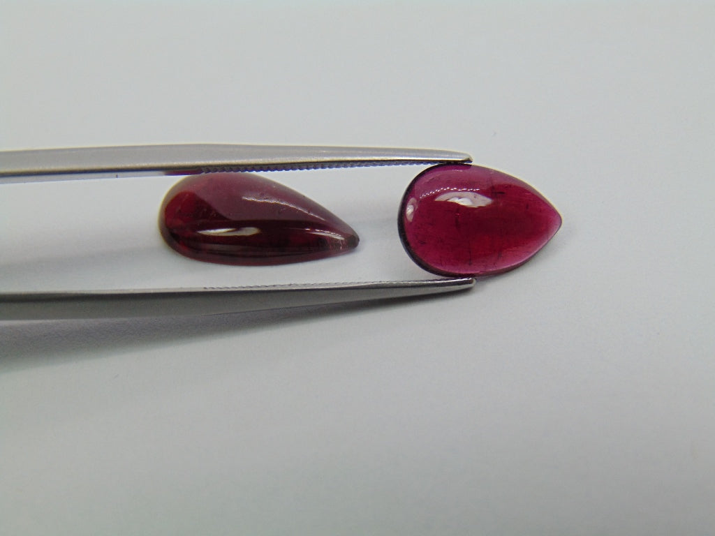 4.90ct Tourmaline Cabochon 16x8mm 11x8mm