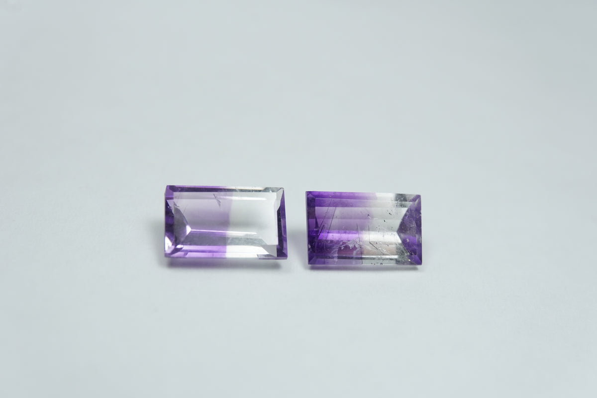 3ct Amethysts bicolors 9x6mm / 9x6mm