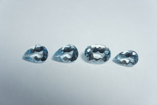 2.50ct Aquamarines 7x5mm / 6x4mm
