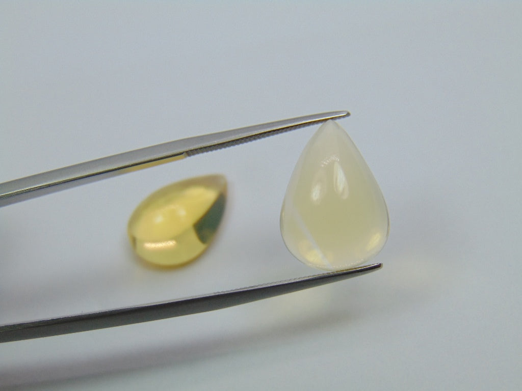 11.95ct Fire Opal Pair 16x12mm