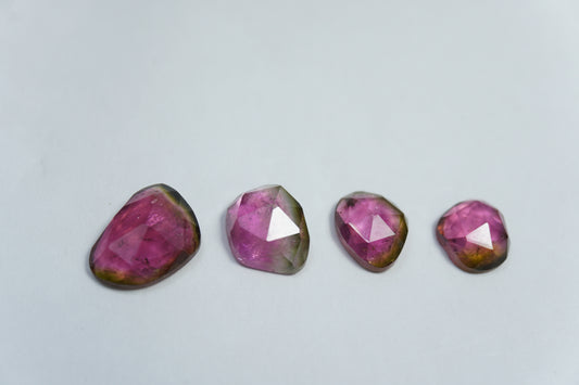 5.45ct Watermelon Tourmaline 9.5x7mm / 8x6mm / 6.5x6mm / 7.5x7mm