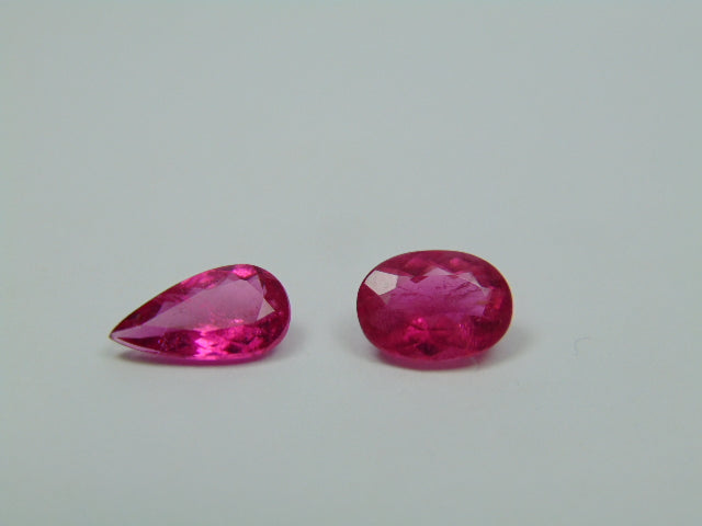 3.15ct Tourmaline Pink 9x7mm 11x6mm