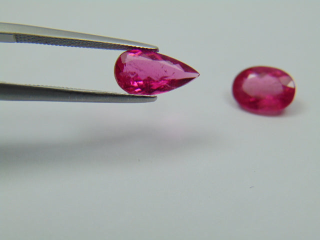 3.15ct Tourmaline Pink 9x7mm 11x6mm