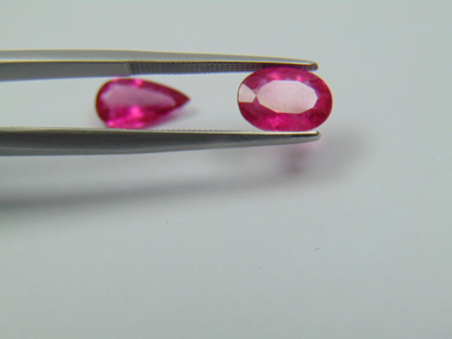 3.15ct Tourmaline Pink 9x7mm 11x6mm