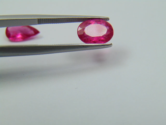 3.15ct Tourmaline Pink 9x7mm 11x6mm